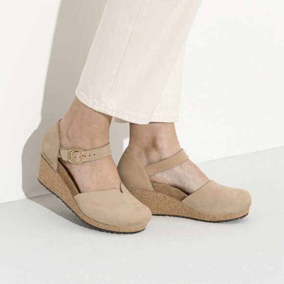 Birkenstock Shoes - Birkenstock Papillio Mary Jane Cork Wedges EU 40 US 9-9.5 Sandcastle